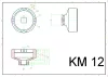 BGS Technic körmös dugófej | KM12 (BGS 8337-12)