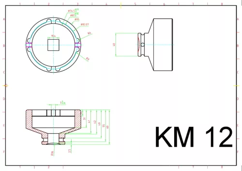 BGS Technic körmös dugófej | KM12 (BGS 8337-12)