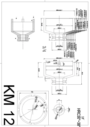 BGS Technic körmös dugófej | KM12 (BGS 8337-12)