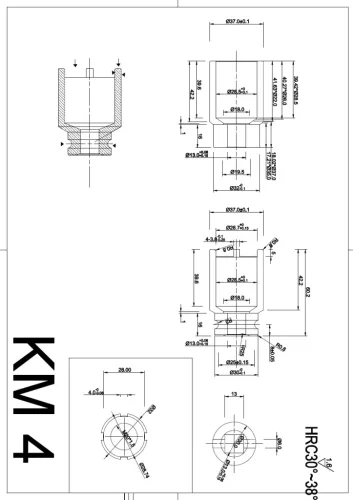 BGS Technic körmös dugófej | KM4 (BGS 8337-4)