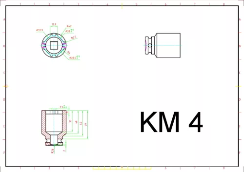 BGS Technic körmös dugófej | KM4 (BGS 8337-4)