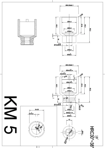 BGS Technic körmös dugófej | KM5 (BGS 8337-5)