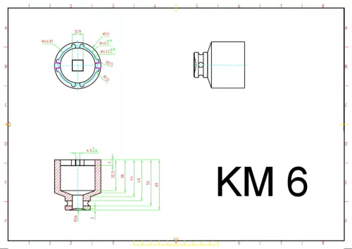 BGS Technic körmös dugófej | KM6 (BGS 8337-6)