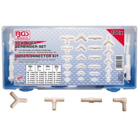   BGS technic 100 darabos csatlakozó készlet gumi és műanyag csövekhez (BGS 8790)