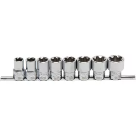   BGS technic 8 darabos 1/2" Torx Plus dugókulcs készlet, 10 - 20 EP (BGS 8806)
