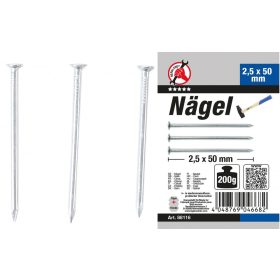 Kraftmann Szög készlet | 200 g | 2,5 x 50 mm (BGS 88116)