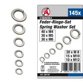 Kraftmann 145 darabos rugó alátét készlet (BGS 88140)