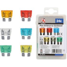   Kraftmann 24 darabos biztosíték készlet autókhoz (BGS 88154)