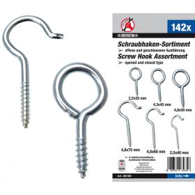 Kraftmann 142 darabos kampós csavar készlet (BGS 88180)