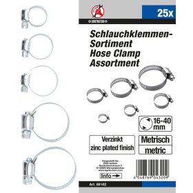 Kraftmann 25 részes csőbilincs készlet (BGS 88182)