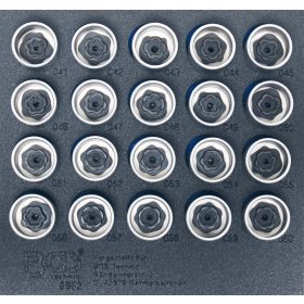   BGS technic 20 részes dugófej készlet BMW kerékőr csavarokhoz (BGS 8962)