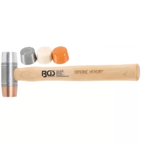   BGS technic Cserélhető fejű kalapács, 5db fej, 35 mm-es átmérő (BGS 9176)