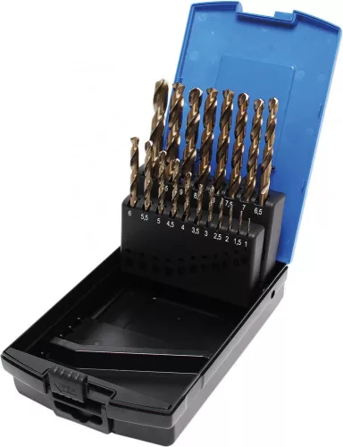 BGS technic 19 részes HSS-G M35 kobalt acél fúrószár készlet, 1 - 10 mm (BGS 9297)
