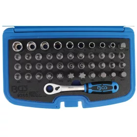   BGS technic 44 részes bitfej, nyitott dugókulcs fej és nyitott racsnis hajtószár készlet (BGS 9366)