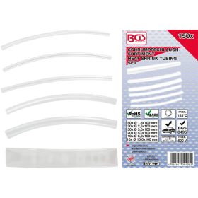   BGS technic 150 részes zsugorcső készlet, áttetsző, Ø 1.5-10 mm (BGS 9405)