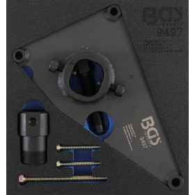   BGS technic Magasnyomású üzemanyagpumpa lánckerék lehúzó készlet Hyundai és Kia közös nyomócsöves motorokhoz, 1/6-os szerszámtálcában (BGS 9492)