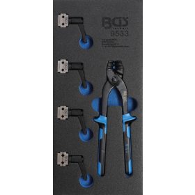   BGS technic Csőhajlító fogó és fékvezetékbilincs készlet | 4,75 + 6 mm (BGS 9533)