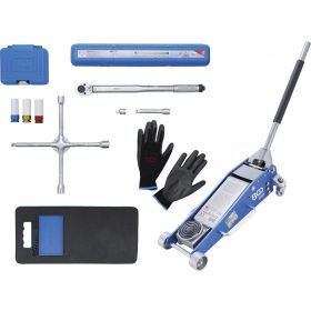   BGS technic Kerékcsere szervizkészlet gurulós kocsiemelővel 2,5 t | 10-részes. (BGS 9681)