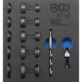   BGS technic Lökhárító lyukasztó készlet | parkolószenzorokhoz | Ø 17 - 32 mm (BGS 9739)