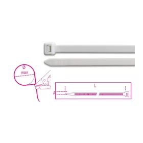   Beta BMB1536V0   Önkioltó műanyag kábelkötegelő szalag, fehér