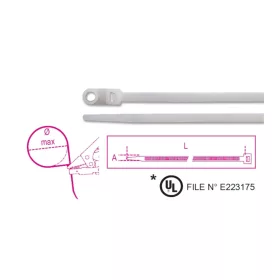   Beta BMBH1125   Gyűrűs műanyag kábelkötegelő szalag, natúr