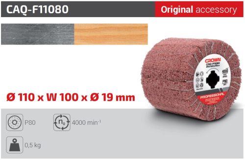 CROWN CAQ-F11080 Palástcsiszoló henger - P80