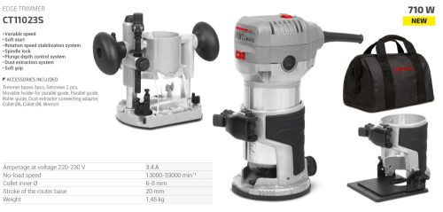 CROWN CT11023S Felsőmaró - 710 W