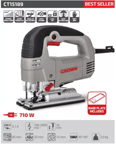 CROWN CT15189 Dekopírfűrész - 710W