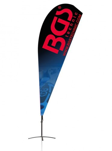 BGS technic Strandzászló | 2-es dizájn | 272 x 90 cm (BGS FLAG2)