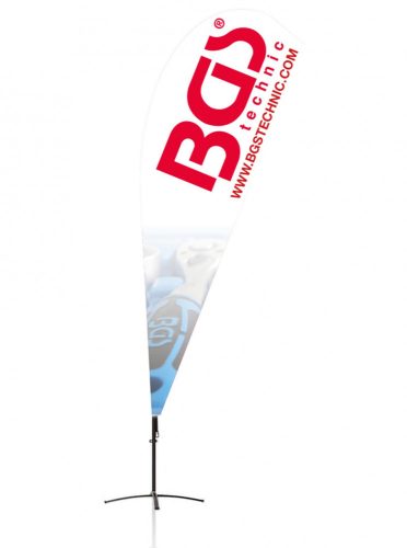 BGS technic Strandzászló | 1-es dizájn | 422 x 90 cm (BGS FLAG4)