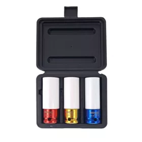   ROOKS Dugókulcs készlet alufelnihez 3 részes 1/2" 17,19,21mm
