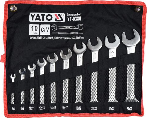 YATO Villáskulcs készlet 10 részes 6-27  (YT-0380)