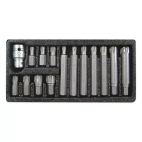   YATO Bit készlet 15 részes RIBE M6-M14 L=30mm 1/2"  (YT-0419)