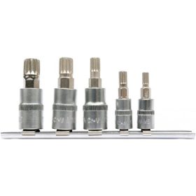   YATO Bithegy dugófejjel 5 részes SPLINE (1/4"M5-6, 3/8"M8-10-12)  (YT-04360)