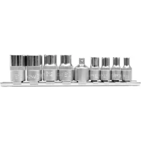   YATO Dugókulcs készlet 9 részes TORX 1/4" E5-E8 3/8" E10-E16  (YT-0520)