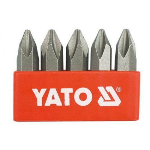 YATO Bithegy készlet PH2 5 részes 36 mm (YT-2800, YT-2801 behajtóhoz) CrV (YT-2810)