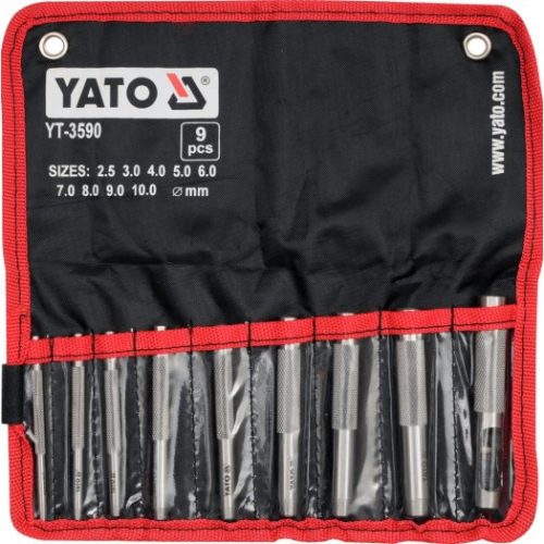 YATO Bőrlyukasztó készlet 9 részes 2,5-10 mm (YT-3590)