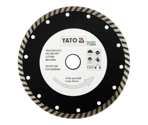 YATO Gyémánt vágótárcsa 180 mm turbo (YT-6024)