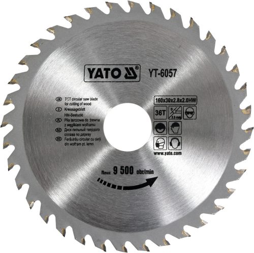 YATO Fűrésztárcsa fához 160/30/36 (YT-6057)