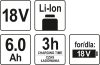 YATO Akkumulátor 18 V 6,0 Ah Li-ion - (YT-82845)