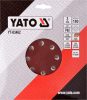 YATO Fíbertárcsa tépőzáras 180 mm P80 (3 db/cs) (YT-83462)