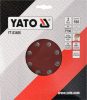 YATO Fíbertárcsa tépőzáras 180 mm P180 (3 db/cs) (YT-83466)